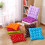 Στρογγυλό μαξιλάρι καρέκλας εξωτερικού χώρου, κόκκινο πουά ρετρό στυλ, 16x16 ίντσες 6