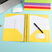 Cartelle in plastica resistente con tasche, formato lettera, 7 colori