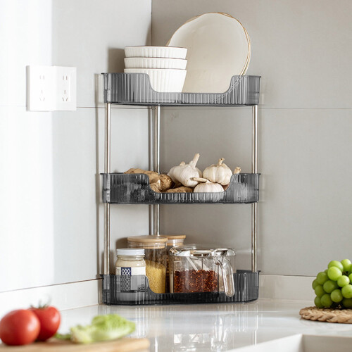 Étagère d'angle de cuisine triangulaire pour épices (1 pièce)