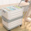 Foldable Wheeled Storage Box Plastic Lightweight Durable 3