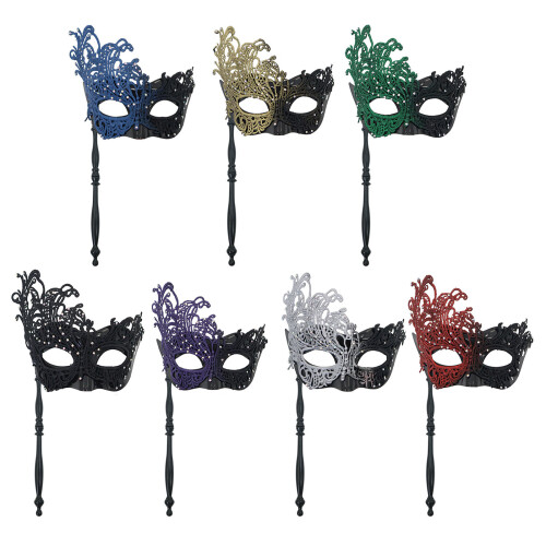Halloween-Maskerade-Masken, Venezianer,-Schwarz rot 1