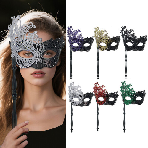 Halloween-Maskerade-Masken, Venezianer,-Schwarz rot 2
