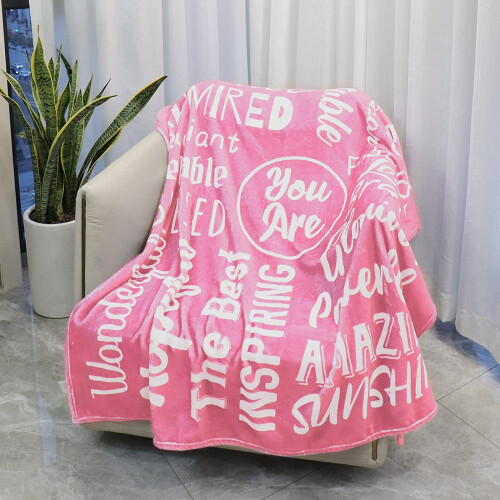 Purple Inspirational Throw Blanket 60x80 in 1