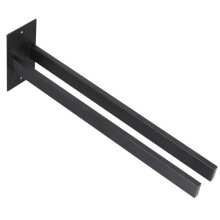 Towel Rack Stainless Steel Towel Bar Bathroom Kitchen Storage Rack Punch-Free Wall-Mounted Storage Rack Black