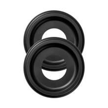 2 Packs Molded PU Ceiling Medallions 10 Inch OD X 4 Inch ID (Fits Canopies To7-1/4 Inch) Black