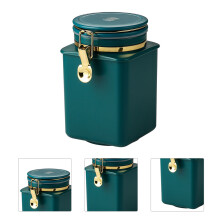 Soimiss airtight coffee bean storage jar blue 1 set