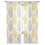 Sheer Curtains Grey Yellow Olive Leaf Design 52x84 Inch 7