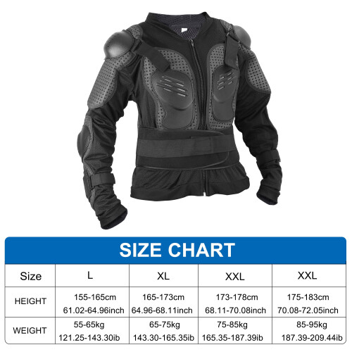 Black Dirt Bike Body Armor XL 2