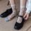 Women's Sheer Socks Transparent Mesh Lace Elastic Jacquard 4