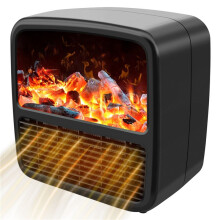 Calentador de Espacio EléCtrico 1000W/1500W Calentador PortáTil de CeráMica PTC Silencioso con ProteccióN Contra Sobrecalentamiento Enchufe Negro