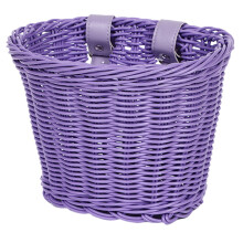 Panier de vélo tissé en plastique imperméable, guidon-Violet