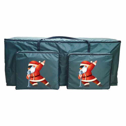 Saco para guardar árvore de Natal à prova de poeira com 2 bolsos
