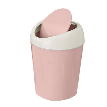 Mini poubelle de bureau en plastique avec couvercle à charnière, 16,8 x 10,2 x 13,2 cm