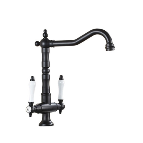 Kitchen Faucet Dual Handle Antique Brass 360 Rotation