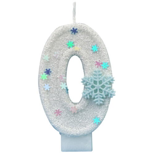 Snowflake Number Candles 0-9 for Cake Decoration