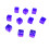 200Pcs 6 Side 8mm Clear Dices Educational Dices-Purple 1