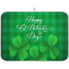 Covoraș absorbant pentru uscarea vaselor cu model Shamrocks Lattice, 40x45 cm