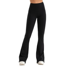 Women's High-Waisted Flared Yoga Pants with Pockets
