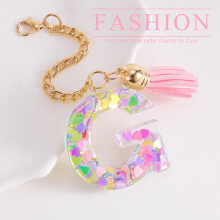Tumbler Keychain Handle with Personalized Initial and