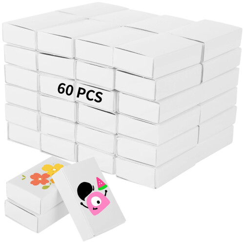 Blank Match Containers White Cardboard 60 PCS