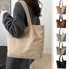 Dámská manšestrová crossbody kabelka velká