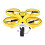Drone amarelo controlado por gestos, com luzes LED e luzes de LED. 1