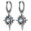 North Star Dangle Earring Stainless Steel Gothic Hinged Hoop 1