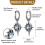 North Star Dangle Earring Stainless Steel Gothic Hinged Hoop 2