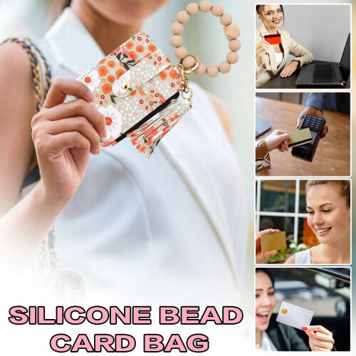 Leather Wallet with Keychain RFID Blocking 4.7x3.35 Inch 1