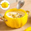 Ceramic Pumpkin Bowls Oven-Safe with Lid Set of 2 1