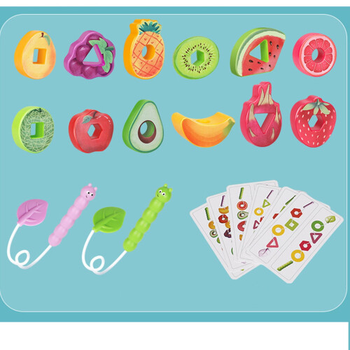 Fruit Stringing Beads Toy Montessori Fine Motor Skills 2