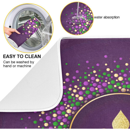Gullglitter oppvaskmatte i landlig stil, 40x43 cm 1
