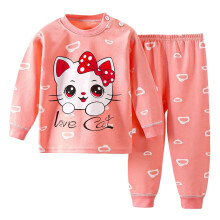 Baby Pajamas Cotton Long Sleeve Sleepwear Set Pink 6-12