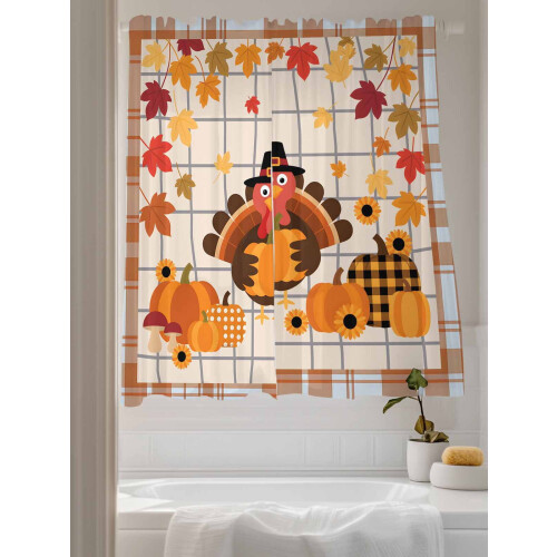 Sheer Curtains Light Filtering 52x63 in 2 Panels 2