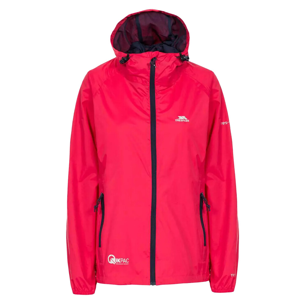 Trespass (Xl, Raspberry) Womens/Ladies Qikpac Packaway Waterproof Jacket