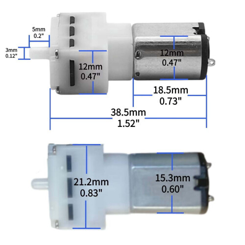 370DC Two-Hole Self-Priming Water Pump with Flow Sensor 2 1