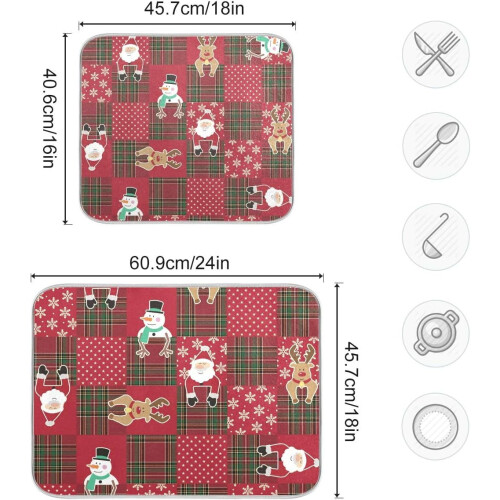Tapis égouttoir à vaisselle en microfibre 45,7 x 61 cm 2