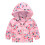 Roze windjack met capuchon en ritssluiting voor peuters 2