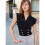Women'S Vest Double Breasted Lapel Vest Black M 4