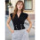 Women'S Vest Double Breasted Lapel Vest Black M 2
