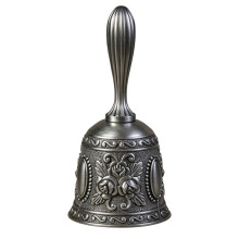 Antique Silver Hand Bell Loud Call Service Handbell for Weddings, Classrooms & More