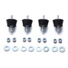 4-Pack Double External Thread Shock-Absorbing Pad Feet Anti-Vibration Buffer Mounts for 1-3P AC Outdoor Unit Brackets