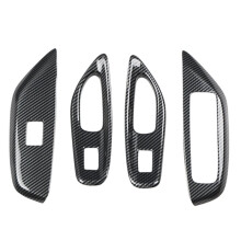 Car Window Lift Panel Trim Cover for Yaris 2020-20224 Only RHD Interior Parts Carbon Fiber Pattern