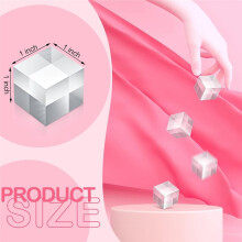 8-Pack Clear Acrylic Display Blocks, 1x1x1 Inch Polished Square  Stand Holders for Jewelry Rings & Ornaments