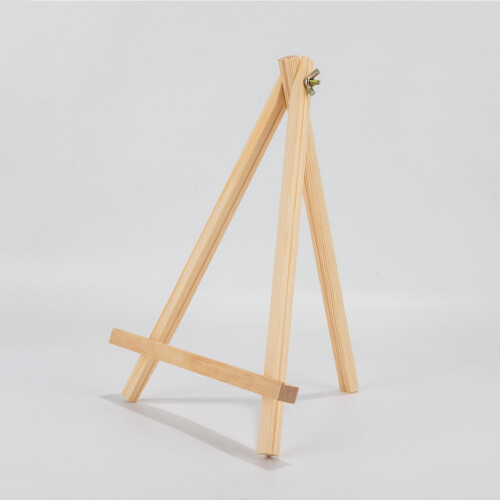 Beige Wooden Foldable Easel Stand 3 pcs 1