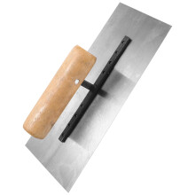 Concrete Trowel with Wooden Handle and Steel Blade