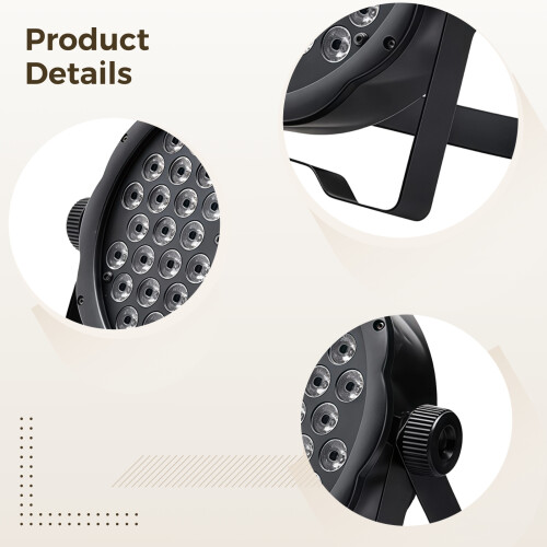 RGBW PAR Can Light 54 LEDs Sound-Activated Adjustable 2