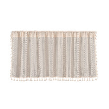 Beige Kitchen Valance Curtains Light Blocking 59.05x17.71 In