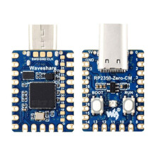Waveshare 2 Piezas RP2350-Zero Placa de Desarrollo de Doble Núcleo y Doble Arquitectura Módulo Tipo-C Masculino con Bordes