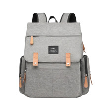 Mochila para fraldas com bolso térmico e compartimento para carrinho de bebê.